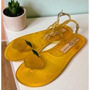 Katy Perry The Geli Sandal‎ Flats PEACH Orange/Yellow Size 9 Jelly Thong Shoes